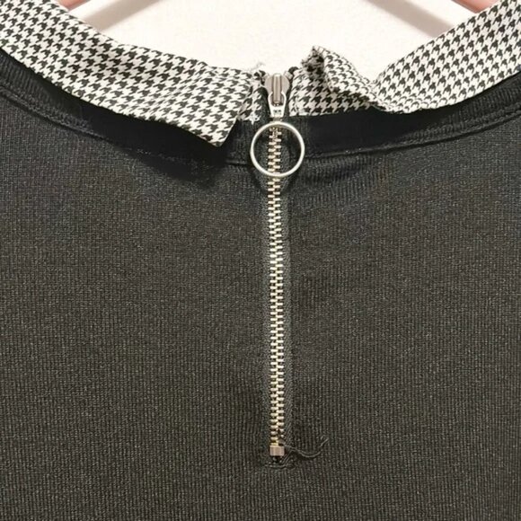 Twik Chic Black and White Collared Blouse Top - Picture 4 of 7